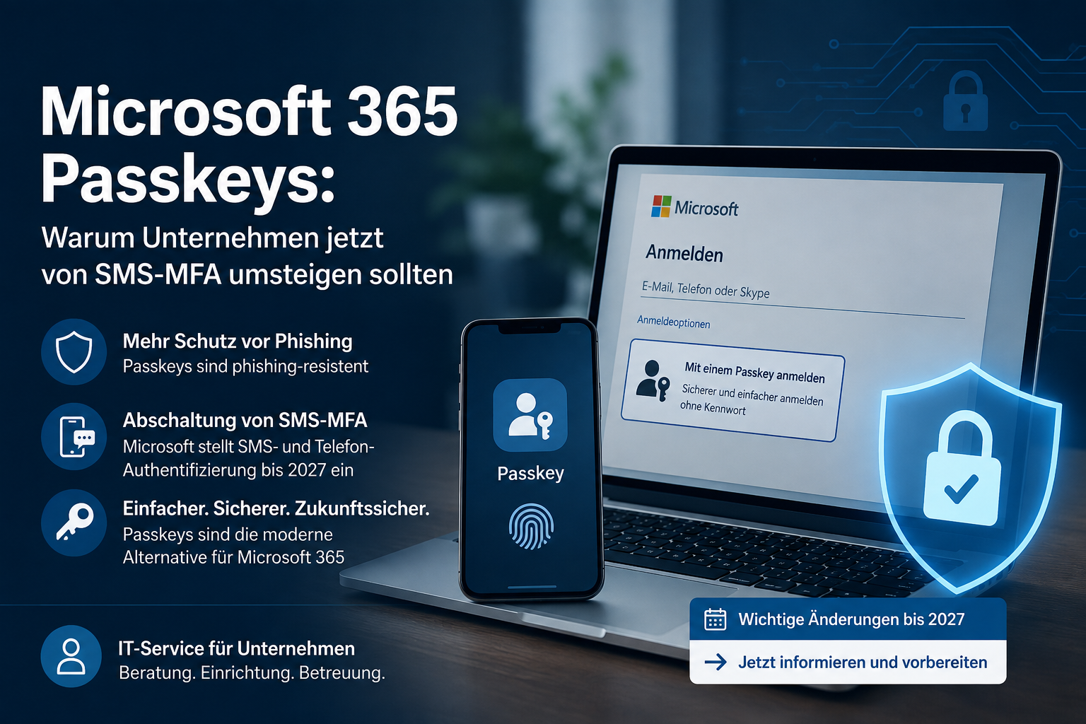 Microsoft 365 Passkeys: Warum Unternehmen jetzt von SMS-MFA umsteigen sollten